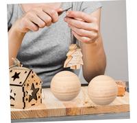 SEWACC Unfinished Solid Wooden Ball Smooth Round Hardwood Sphere for DIY Craft Projects Painting Teaching and Decorative Centerpieces