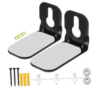 SEWACC Universal Anti-Slip Soundbar Wall Mount Bracket 1 Pair Floating Shelf for Speakers Compatible with Soundbars Easy to Install Sturdy Design