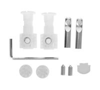 SEWACC Universal Toilet Seat Fixing Screws Kit and Short Wrench for Easy Installation with Nylon Material in White Compatible with Wall Hung Toilets, for Home and Public Restroom Use