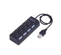 SEWACC USB 2.0 4 Port Data Hub with Individual Control Compact Abs Material Backwards Compatible Maximum Data Transfer Rate to 480mbps Suitable for Laptop and Mini PC Transmission