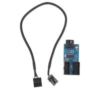 SEWACC USB 2.0 9-pin USB Header Extension Hub Splitter with Shielded Cable Converts Motherboard 9-pin Connector to Dual 9-pin Ports for Desktop PC Expansion