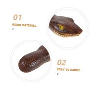 SEWACC UV Protected Floating Snake Head Decoy for Pools and Ponds Lifelike Light Brown Simulation Sculpture Outdoor Garden Water Decoration with Vibrant Colors and Anti-uv Coating