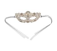 SEWACC Venetian Mask Curved Design and Breathable Polyester Material Elegant Golden with Comfortable Fit for Women for Masquerade Party and Halloween Costume Events