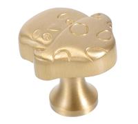 SEWACC Vintage Brass Mushroom Drawer Pull Handles French Style Single Hole Knobs for Childrens Room Study Bedroom Durable Cartoon Design Easy to Install Decorative Hardware for Home Decor