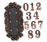 SEWACC Vintage Door Number Sign Plaque with Creative Weathered Finish for Stylish House Number Decor Fade Resistant Address Sign for Villas Residential Office Buildings