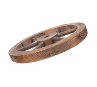 SEWACC Vintage Wooden Wagon Wheel Wall Decor Rustic Retro Garden and Living Decoration Easy to Hang Wood Wall Art for Home Office Park Versatile Country Style Ornament