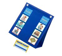 SEWACC Visual Schedule Calendar Chart with Daily Chore Routine Cards Classroom Pocket Chart for Educational Wall Planner Supporting Early Learning and Communication Skills