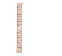 SEWACC Watch Replacement Strap for Hr Metal Alloy Band with Rhinestones Stylish Gold Watch Accessories Comfortable and Practical Wristband for Daily Wear