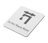 SEWACC Water Saving Poster Bright Warning Sign with Self-adhesive Backing for Toilet Bathroom and Office Highly Visible Water Conservation Reminder for Home and Public Use