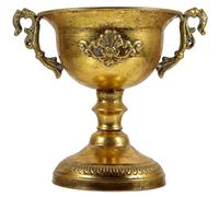 SEWACC Wedding Decoration Metal Urn Vase Vintage Trumpet Urn Vase Shabby Chic Flower Pots Wedding Flowers Arrangement Vase Antique French Country Bucket Wedding Decoration