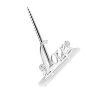 SEWACC Wedding Guest Book Signing Pens with Realistic Rose Ballpoint and Metal Love Holder Elegant Wedding Writing Pens for Marriage Certificates Scrapbooking Engagements and Ceremonies