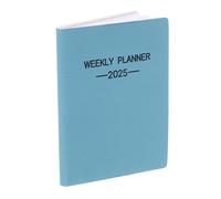 SEWACC Weekly Planner 2025 Mini Pocket Size Blue Pu Leather Essential for School Office Home Christmas Birthday