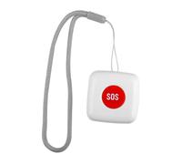 SEWACC Wireless Emergency Button Pager for Elderly Patient Fall Alarm Smart with One Touch Alert for Home Hospital Retirement Compatible with Smart Device Linkage White