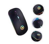 SEWACC Wireless Mouse Mute Mouse Rgb Seven Breathing Light Luminescent for Laptop Use Rechargeable