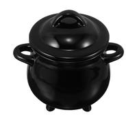 SEWACC Witch Cauldron Mug 700ml Ceramic Black Halloween Party Favor Decoration with Easy to Clean Feature for Special Occasions and Spooky Home Entertaining