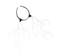 SEWACC Witch Horn Shaped Hair Hoop White Halloween Hairband Party Headpiece Dark Style Creative Hair Clasp for Halloween Party Decorations and Costume Accessories