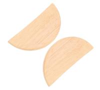 SEWACC Wood Wardrobe Door Pull Handles 1 Pair 90x43mm Unfinished Cabinet Knobs for Drawers and Furniture, Nordic Style Wooden Cabinet Pulls for Bedroom and Kitchen Storage