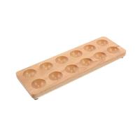 SEWACC Wooden Egg Holder Durable Egg Storage Tray for Kitchen Refrigerator Break Design for Countertop Organization