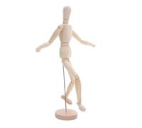 SEWACC Wooden Jointed Mannequin for Drawing and Sketching Articulated DIY Human Figure Model with Flexible Joints and Base Creative Educational Tool and Home Decoration for Artists and