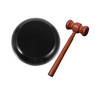 SEWACC Wooden Judge Gavel and Sound Block Lightweight Ergonomic Court Hammer with Resonant Base Educational Role Play Accessory for Legal and Justice Imaginative Play