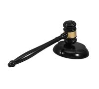 SEWACC Wooden Judge Gavel with Sound Block for Courtroom Roleplaying and Auctions Wood Hammer for Family Interaction and Creative Play Decorative for Adults