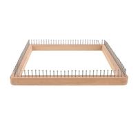 SEWACC Wooden Knitting Loom Square Multi-Craft Weaving Board for DIY Hats Scarves Blankets Lightweight Portable Hand Weaving Tool for Beginners Adults Creativity Boost