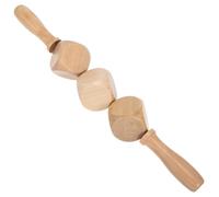 SEWACC Wooden Massage Roller Stick for Muscle Relief and Improved, Manual Gua Sha Massage Tool Designed for Athletes and Dancers, Natural Khaki Massaging Bar for Full Body Use