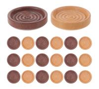 SEWACC Wooden round Checkers Pieces with Easy Handling and Enhanced Threaded Edges 24pcs for Board Games 1.2 Inch Stackable Wood Carved Chess Playing Pieces Suitable for Tabletop Game