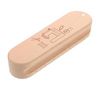 SEWACC Wooden Sewing Clapper with Built Ruler Multi-Functional Quilting and Seam Pressing Tool Ergonomic Handheld Hardwood Ironing Board for Accurate Fabric Measurement and Even Pressure