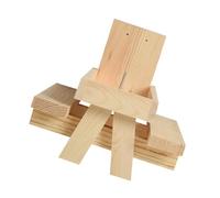 SEWACC Wooden Squirrel Feeder with Nut Container and Corn Holder Outdoor Feeding Rack for Chestnuts Berries Sturdy Wildlife Feeder for Garden and Backyard Use