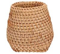 SEWACC Woven Desktop Sundries Organizer Basket Compact Storage Container for Stationery Cosmetics Keys Home Office Use Versatile Item Holder with Artistic Design