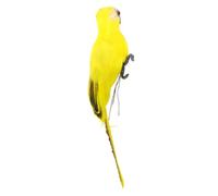 SEWACC Yellow Artificial Parrot Decoration Garden Ornament Foam Simulation Bird Craft Yard Ornament for Outdoor Home Decor