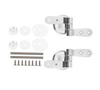 SEWACC Zinc Alloy Toilet Seat Hinge Replacement Kit Soft Close Fixing Fittings for Wooden Metal Plastic Seats Easy Install Bathroom Cover Accessory Durable Repair Parts