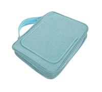 SEWACC Zippered Bible Case with Handle and Stand Compact Bible Book Bag Organizer for Travel and Daily Use Protective Scripture Sleeve with Comfortable Grip for Stationery and Notes
