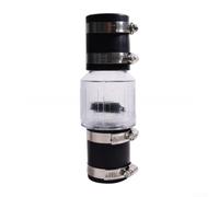 Sewage Check Valve 1.5 Inch Silent Spring Loaded Flap Non Return Valve ABS Backwater Preventer for Waste Drainage Pipeline Fitting