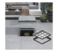 Sewage tank covers,Recessed Sewage Basin Cover,Invisible Decorated Block Paving Manhole Lid,Stainless Steel Sewage Basin Cover,with Hidden Handles,Easy Maintenance(B,60 *