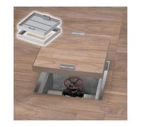 Sewage tank covers,Recessed Sewage Basin Cover,Invisible Decorated Block Paving Manhole Lid,Stainless Steel Sewage Basin Cover,with Hidden Handles,Easy Maintenance(A,60 *