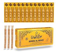 Sewak Al Hijazi 12 Pack Natural Miswak Sticks Toothbrush for Teeth Whitening, Oral Health & Fresh Breath