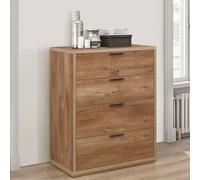 seward wooden chest of 4 drawers in rustic oak