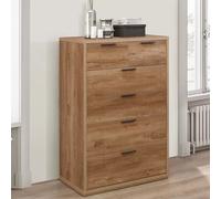 seward wooden chest of 6 drawers in rustic oak
