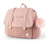 SEWBOO Diaper Bag Backpack Large Capacity Convertible Travel Back Pack Waterproof Baby Bag for Mom and Girl, Dusty Rose, M, Backpack