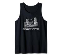 SEWCIOPATH Funny Vintage Sewing Machine Meme Tank Top