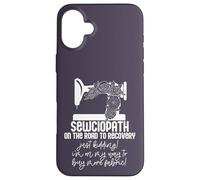 SEWCIOPATH On the road to recovery Funny Sewing Machine Meme Case for iPhone 16 Plus