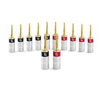 Sewell Silverback Flex Pin Connectors for Speaker Wire, for Spring-Loaded inputs, 6 Pairs - 2025 Update (6 Pairs)