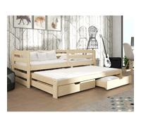 sewell wooden day bed with bonnell mattress and trundle in pine