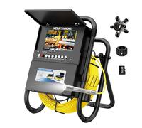 Sewer Camera 30M/100FT, Drain Camera with DVR, 7 Inch Sewer Inspection Cameras with Self Leveling IP68 Waterproof Inspection Endoscope 1000TVL, Included 32GB Card