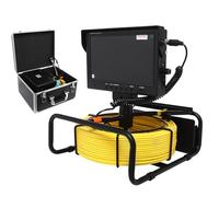 Sewer Camera 30m, 145° Wide-Angle Viewing Scope Drainage Camera with 12 LED Lights, 9In Monitor with DVR & 16G TF Card Pipe Inspection, IP68 Waterproof Endoscope