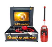Sewer Camera with Locator 100FT, 10" IPS Sewer Inspection Camera with Distance Counter, Self Leveling,Borescope with DVR,Endoscope with 4500mAh Battery, IP68 Plumbing Snake with 12 Lights,16GB Card