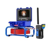 Sewer Camera With Locator,9" Pipe Inspection Self-Leveling 512HZ IP68 Waterproof Meter Counter DVR Drain Endoscope Good Image Quality(40 m,With Locator)