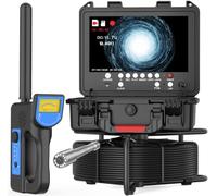 Sewer Camera with Locator, Anysun Self Leveling Sewer Inspection Camera with Distance Counter, 165ft Cable with 9'' 1080P HD Monitor and DVR 32GB Card, IP68 Waterproof with 12 Lights